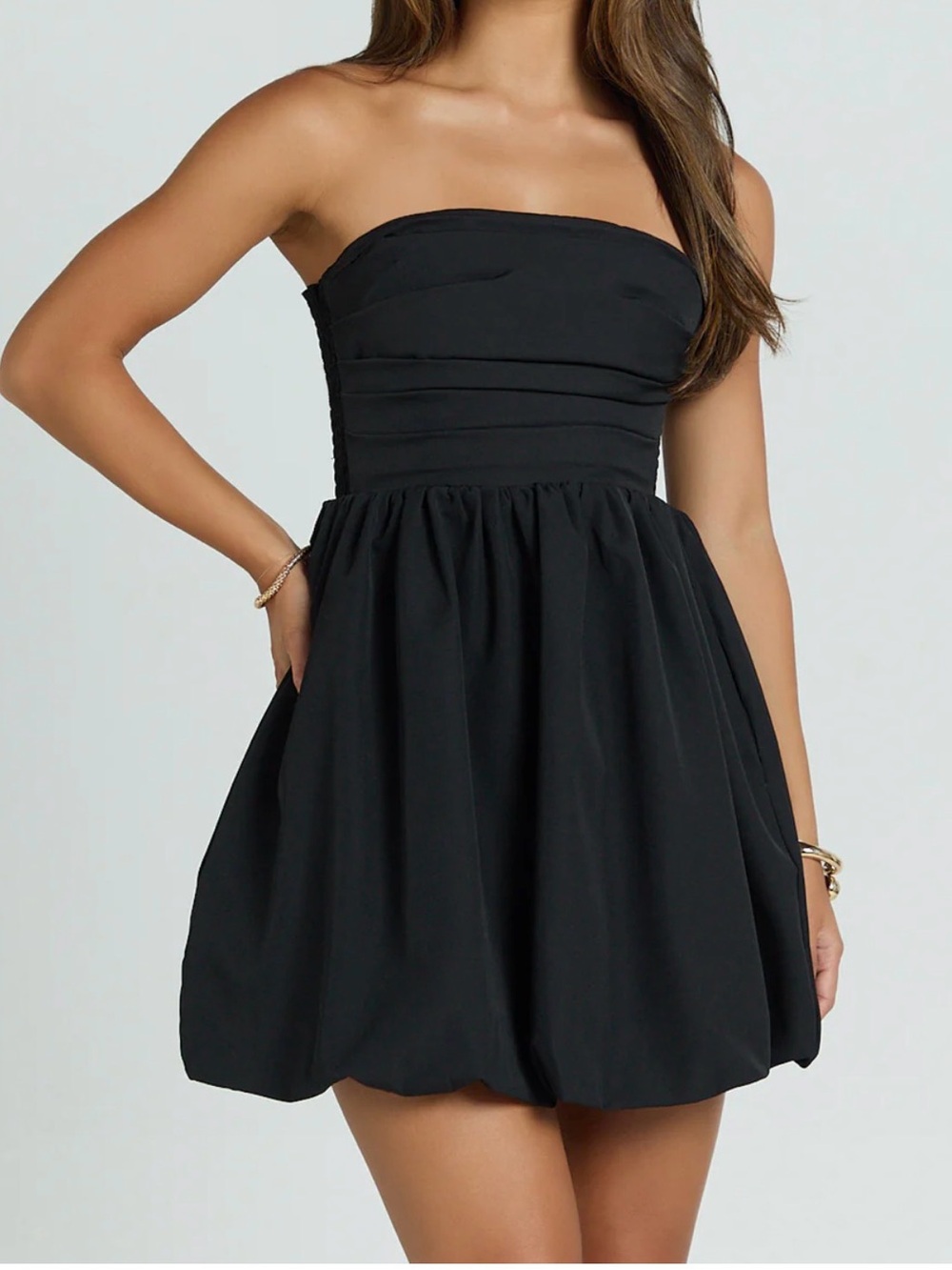 SHOWPO SHAIMA MINI DRESS - STRAPLESS‎ DRESS IN BLACK, size 14 NWT